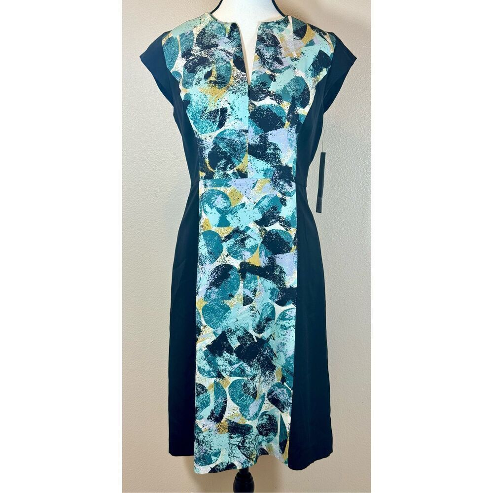 NWT Classiques Entier Floral Print Silk Blend Sleeveless Shift Dress Women's 4